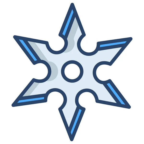 Icono Vector Simple Ilustración Shuriken — Archivo Imágenes Vectoriales