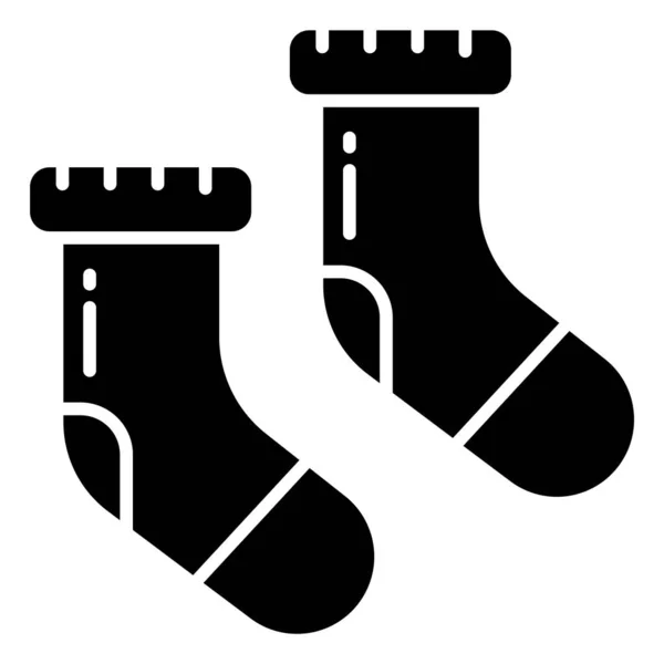 Simple Vector Socks Icon White Background — Stock Vector