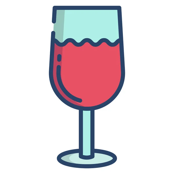 Vino Icono Web Ilustración Simple — Vector de stock