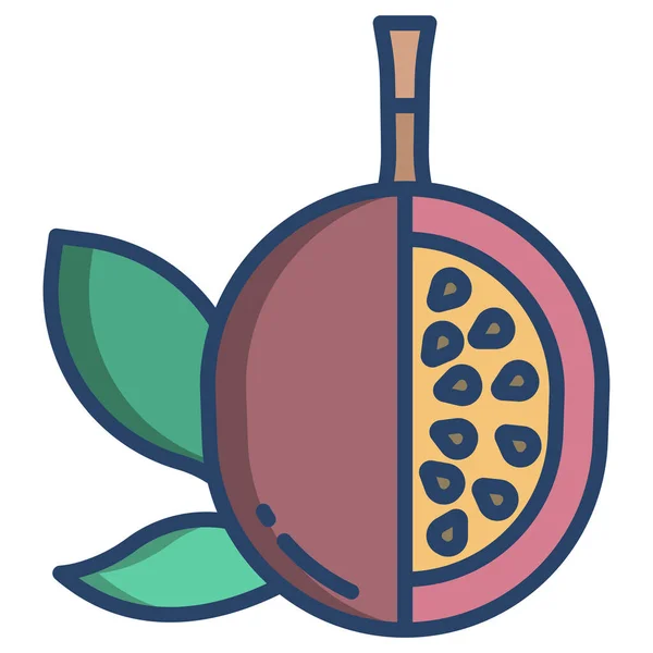 Icono Fruta Vector Ilustración — Vector de stock