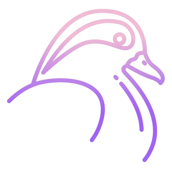 Purple Line Icon Wings Vector Illustration — Stock Vector