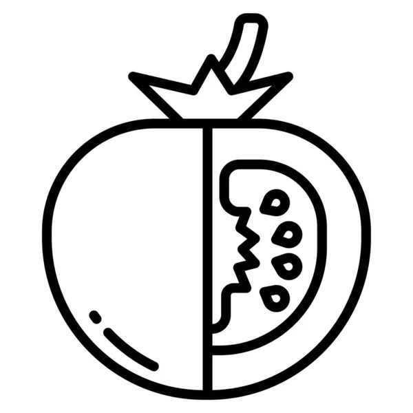 Tomate Icono Vector Simple Sobre Fondo Blanco — Archivo Imágenes Vectoriales