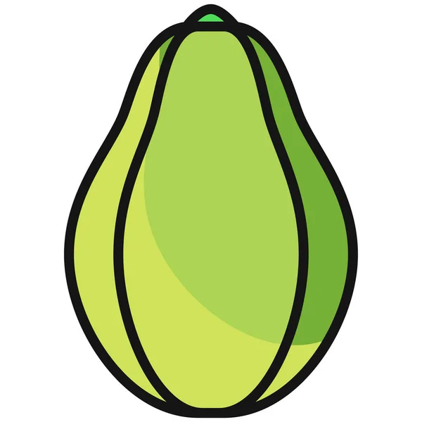 Aguacate Icono Web Ilustración Simple — Vector de stock