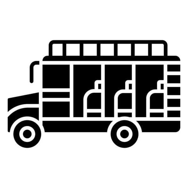 Icono Del Autobús Escolar Ilustración Simple Los Iconos Vectores Comida — Archivo Imágenes Vectoriales