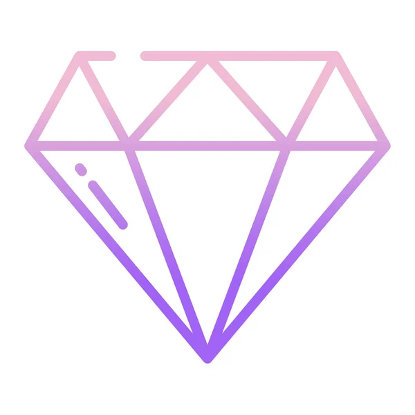 Diamant Web Icoon Eenvoudig Ontwerp — Stockvector