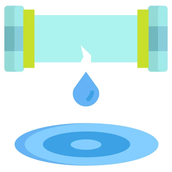 水が落ちる シンプルなデザイン — ストックベクタ