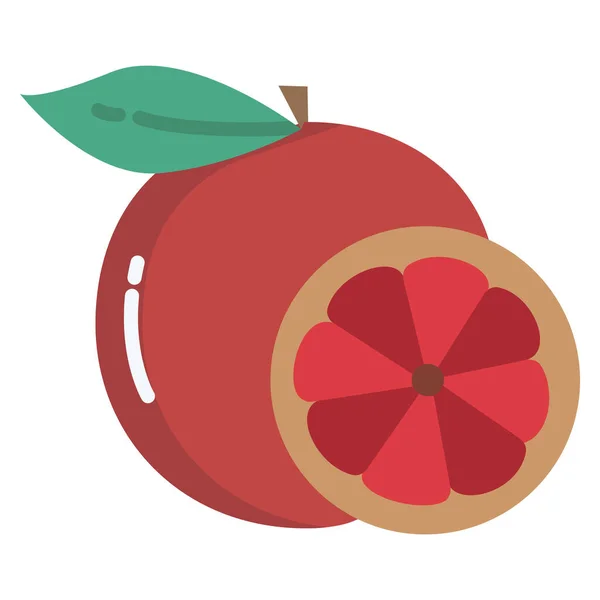 Frutas Frescas Icono Fruta Vector Ilustración Diseño — Archivo Imágenes Vectoriales