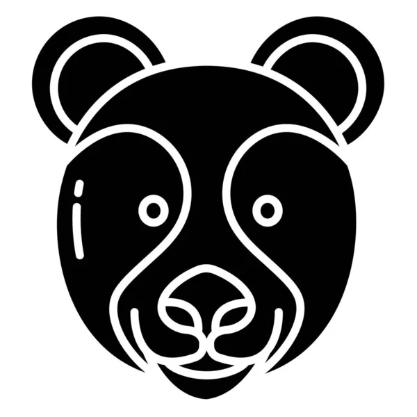 Panda Ícone Web Ilustração Simples — Vetor de Stock