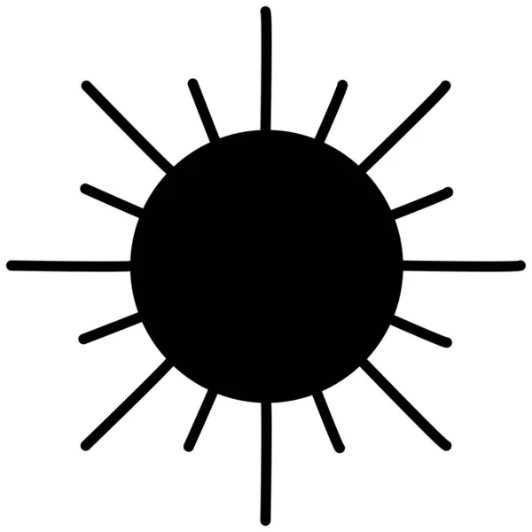 Zon Eenvoudige Pictogram Vectorillustratie — Stockvector