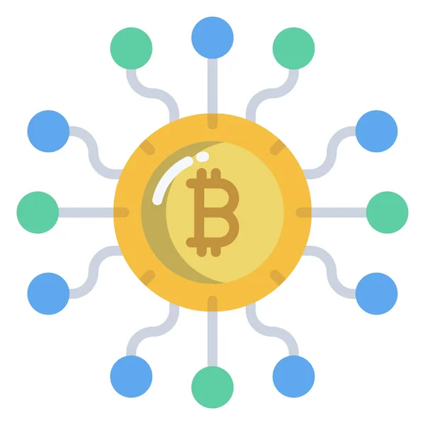 Ikona Bitcoin Web Prosta Ilustracja — Wektor stockowy