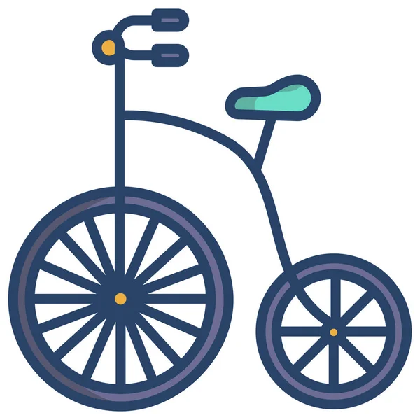 Bicicletta Icona Web Semplice Illustrazione — Vettoriale Stock
