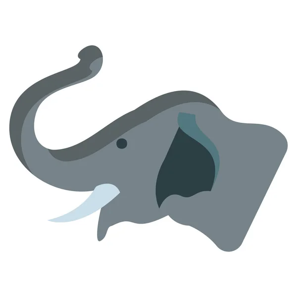 Elefante Icono Web Ilustración Vectorial — Vector de stock