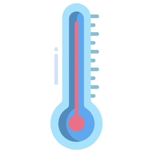 Thermometer Eenvoudige Pictogram Vectorillustratie — Stockvector