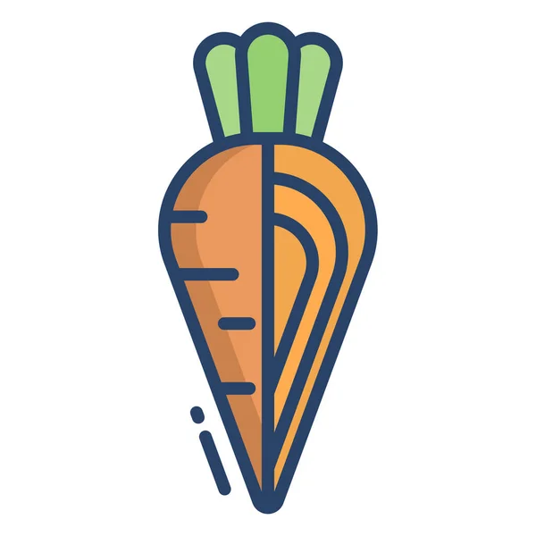 Морковь Веб Иконка Простая Иллюстрация — стоковый вектор