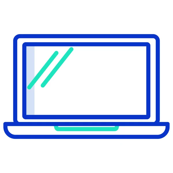 Portátil Icono Computadora Vector Ilustración — Archivo Imágenes Vectoriales