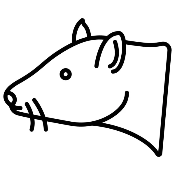 Rata Icono Web Ilustración Simple — Vector de stock