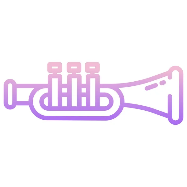 Trumpet Enkel Ikon Vektor Illustration — Stock vektor