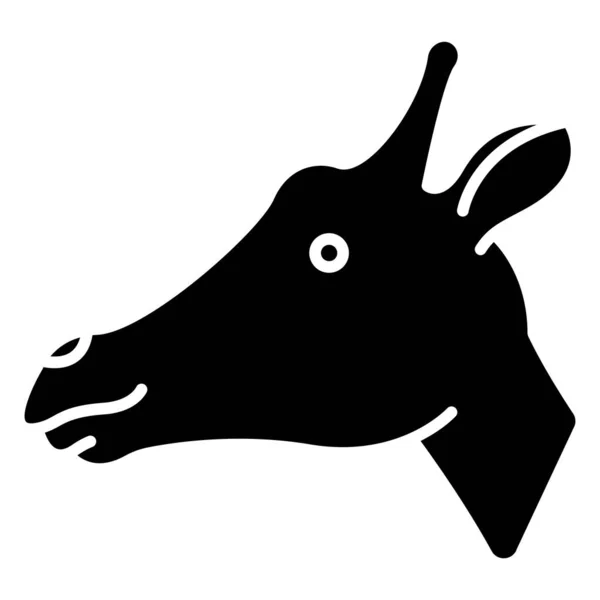 Ikona Żyrafy Prosta Ilustracja Wektora Żyrafy — Wektor stockowy