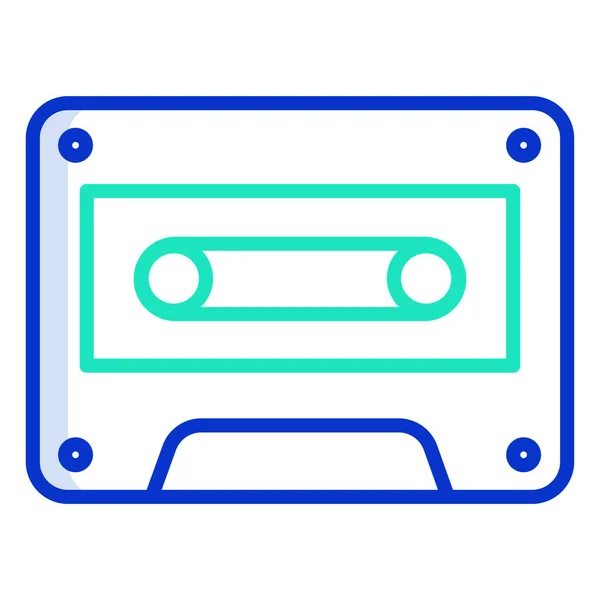 Cassette Audio Icône Vectoriel Illustration Design — Image vectorielle