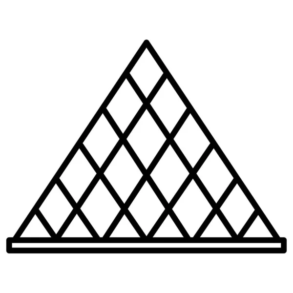 Icono Web Pirámide Ilustración Vectorial — Vector de stock