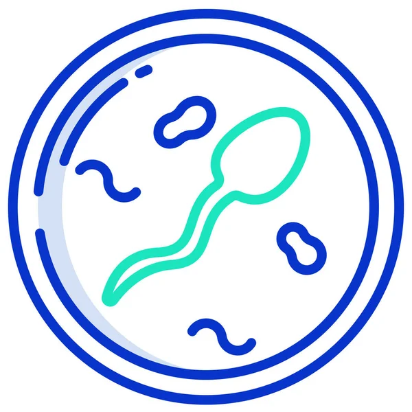 Spermatozoi Web Icon Design Semplice — Vettoriale Stock