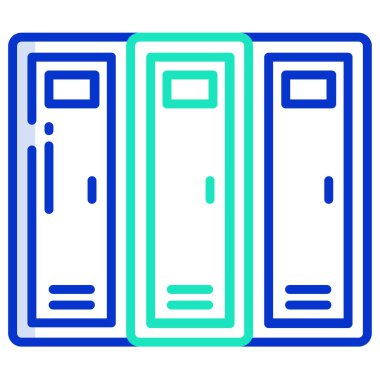 Okul dolapları vektör simgesi