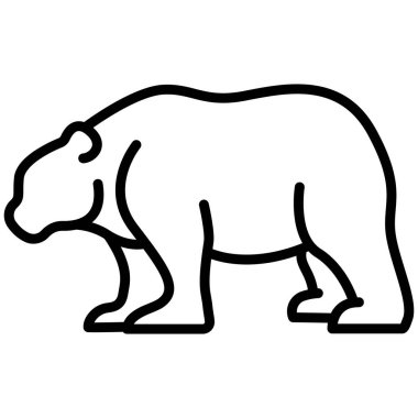 Ayı. Web simgesi basit illüstrasyon