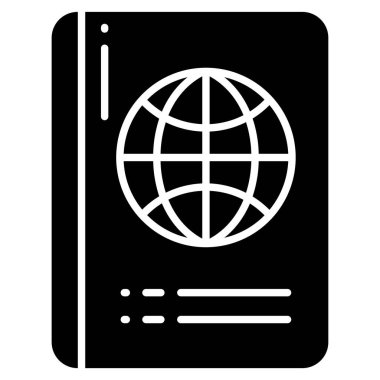 Dünya haritası vektör çizimine sahip pasaport