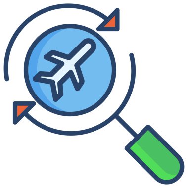 Uçuş. Web simgesi basit illüstrasyon 