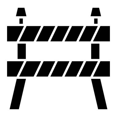 Beyaz arkaplanda bariyer simgesi izole edildi