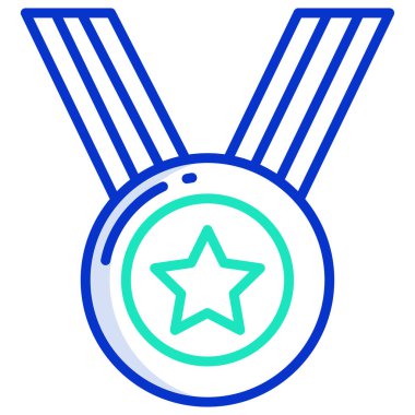 Basit vektör simgesi, madalya illüstrasyonu