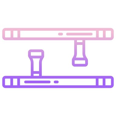 beyaz arkaplanda tonfa basit vektör simgesi