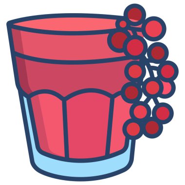 Meyve suyu. Web simgesi basit illüstrasyon