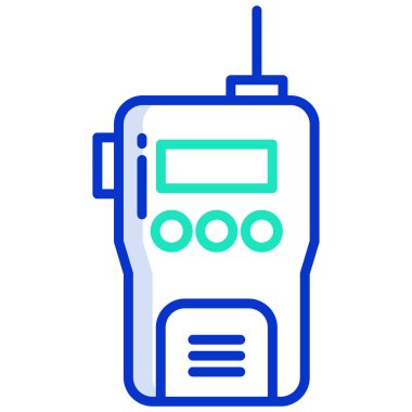 Telsiz talkie basit simgesi, vektör illüstrasyonu