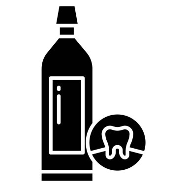 Diş macunu basit simgesi, vektör illüstrasyonu