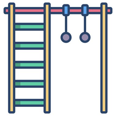 Merdiven. Web simgesi basit illüstrasyon