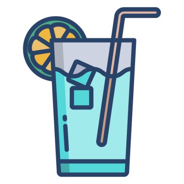 meyve suyu ikonu vektör illüstrasyonu 