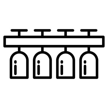 Modern gözlük simgesinin vektör çizimi