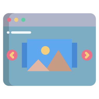 İnternet sitesi. Web simgesi basit illüstrasyon