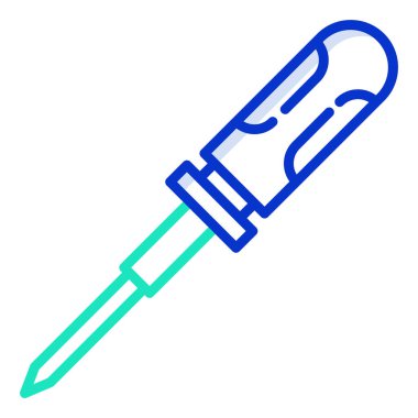 beyaz arkaplan üzerinde basit vektör simgesi test ediliyor