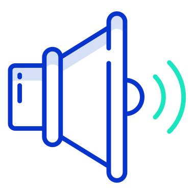 Hoparlör web simgesi, vektör illüstrasyonu 