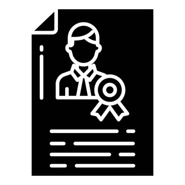 Sertifika. Web simgesi basit illüstrasyon