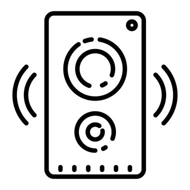 Hoparlör web simgesi, vektör illüstrasyonu 