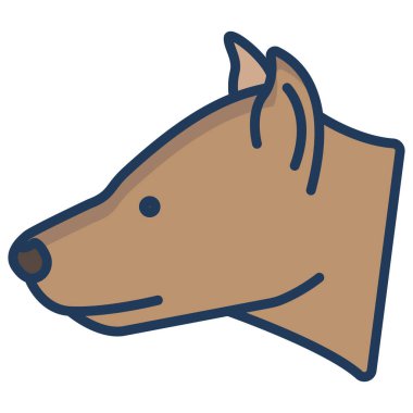 Tilki. Web simgesi basit illüstrasyon