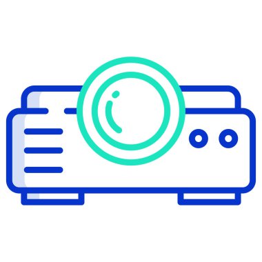 projektör web simgesi, vektör çizim 