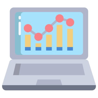 dizüstü bilgisayar simgesi, vektör illüstrasyonu