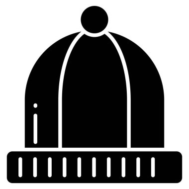 Beanie web simgesi, vektör illüstrasyonu