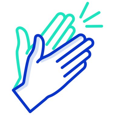 El hareketi simgesi vektör çizimi tasarımı