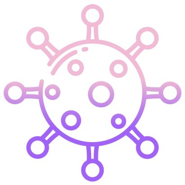 virüs basit simgesi, vektör çizim