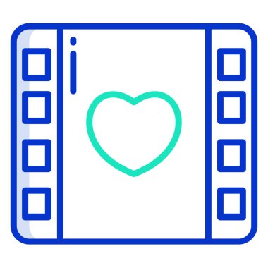 Basit vektör simgesi, film prodüksiyonunun çizimi